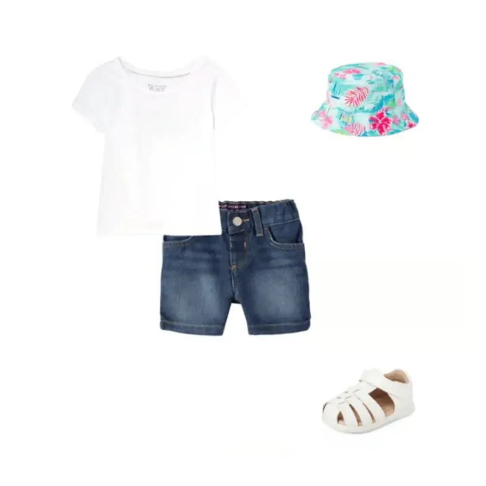The Children's Place Girls White Short Sleeve T-Shirt XS